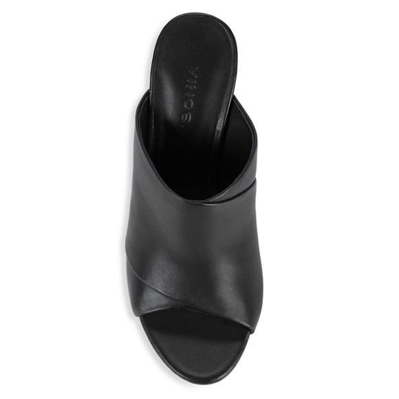 💕HP💕Vince heath cross strap sandal black leather - Picture 4 of 13